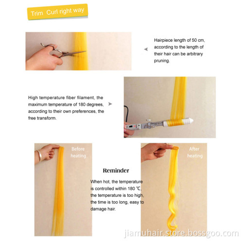 Clip On Hair Extension 57Color Ombre Straight Hair Extension Clip In Hairpieces High Temperature Faber Hair Pieces